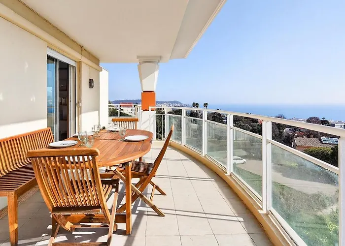 3br Flat With Sea View Balcony - Pool & Parking 아파트 니스